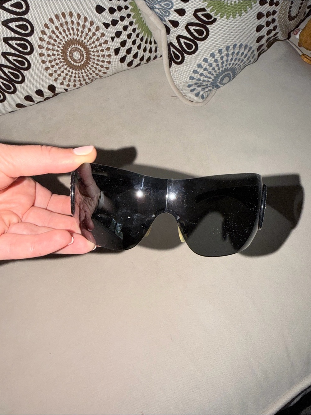 Versace Black Shield Sunglasses for Women